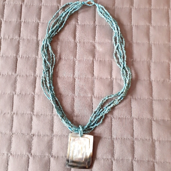 Bead & Shell pendant necklace - Picture 1 of 3
